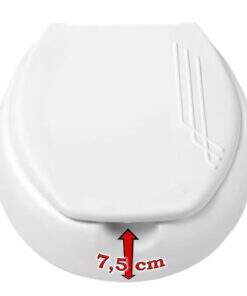 ASSENTO SANITÁRIO OVAL ELEVADO 7,5CM COM TAMPA