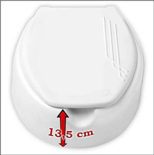 ASSENTO SANITÁRIO OVAL ELEVADO 13,5 CM COM TAMPA ALMOFADADO