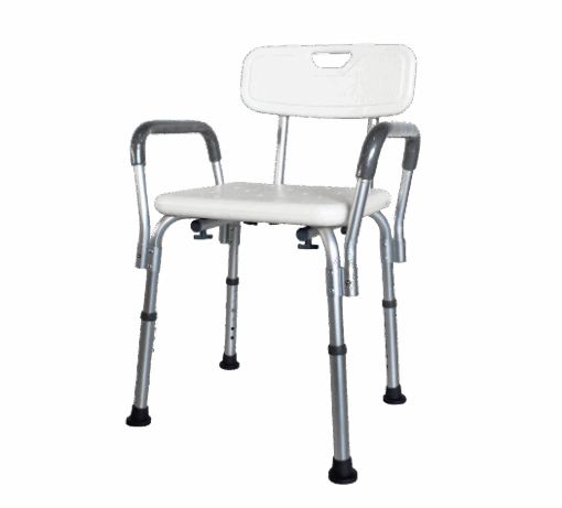 BANQUETA PARA BANHO COM ENCOSTO E ALÇA LATERAL