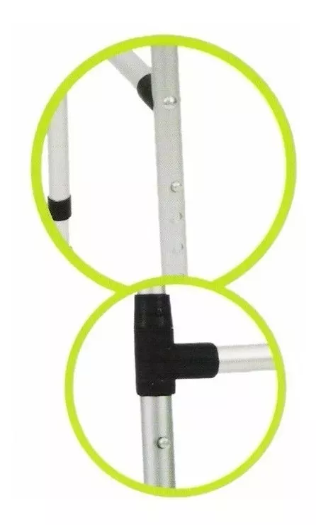 Andador 03 Barras com Rodas em Alumínio - Imagem 2